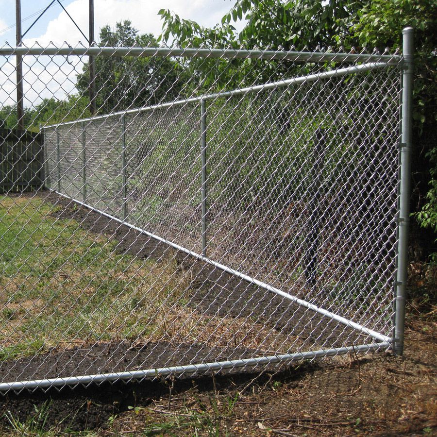 Mesh 6-ft x 50-ft Industrial Galvanized Chain Link  2-inch KK 9 Gauge
