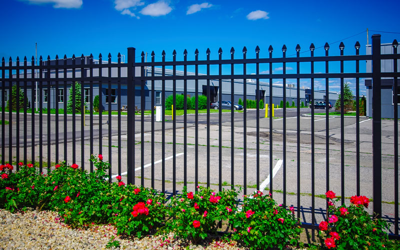 Classic Style 3-Rail (4') Black Ornamental Wrought Iron Panel