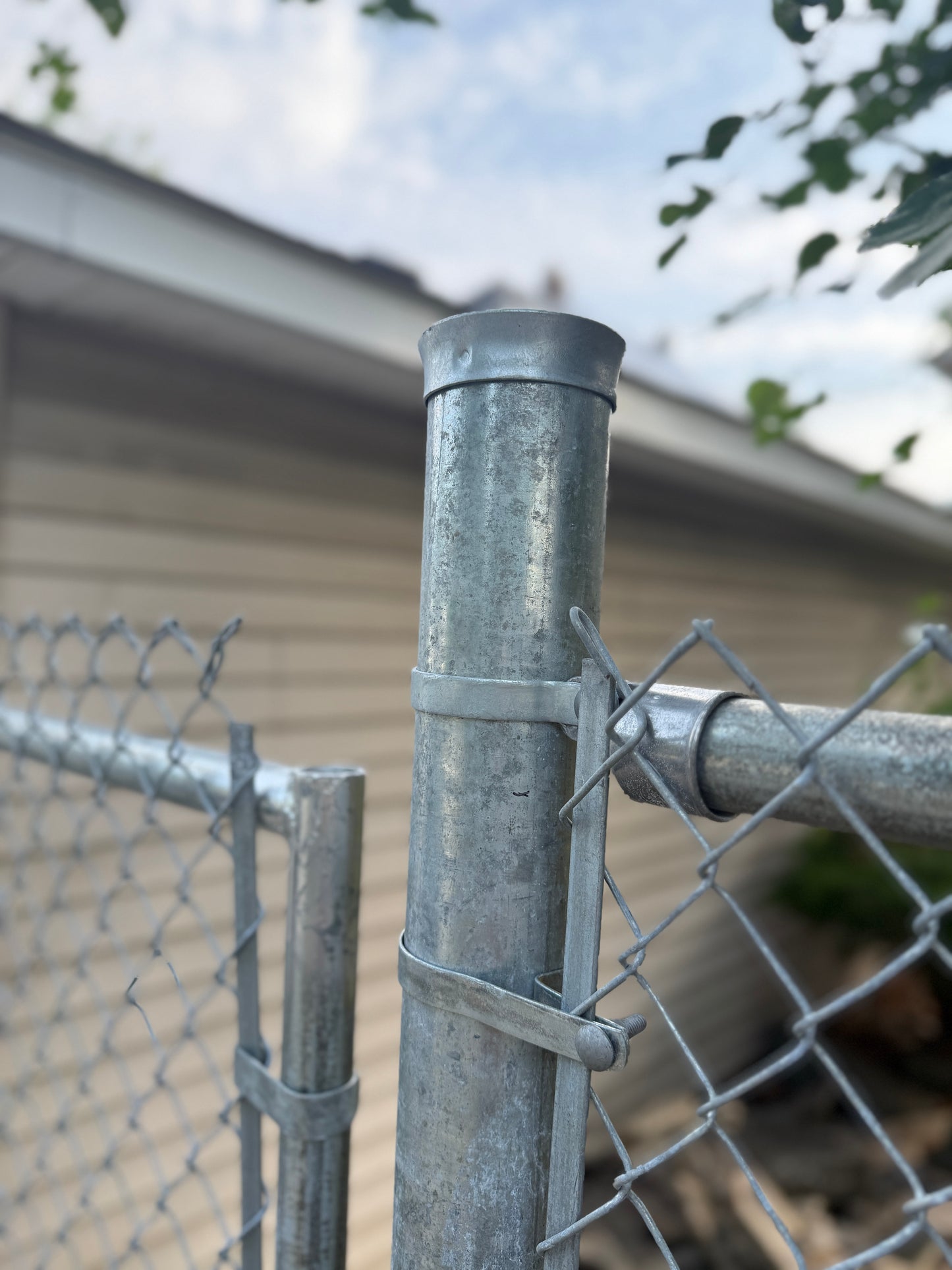 Rail End 1-11/16" Industrial Galvanized Chain Link