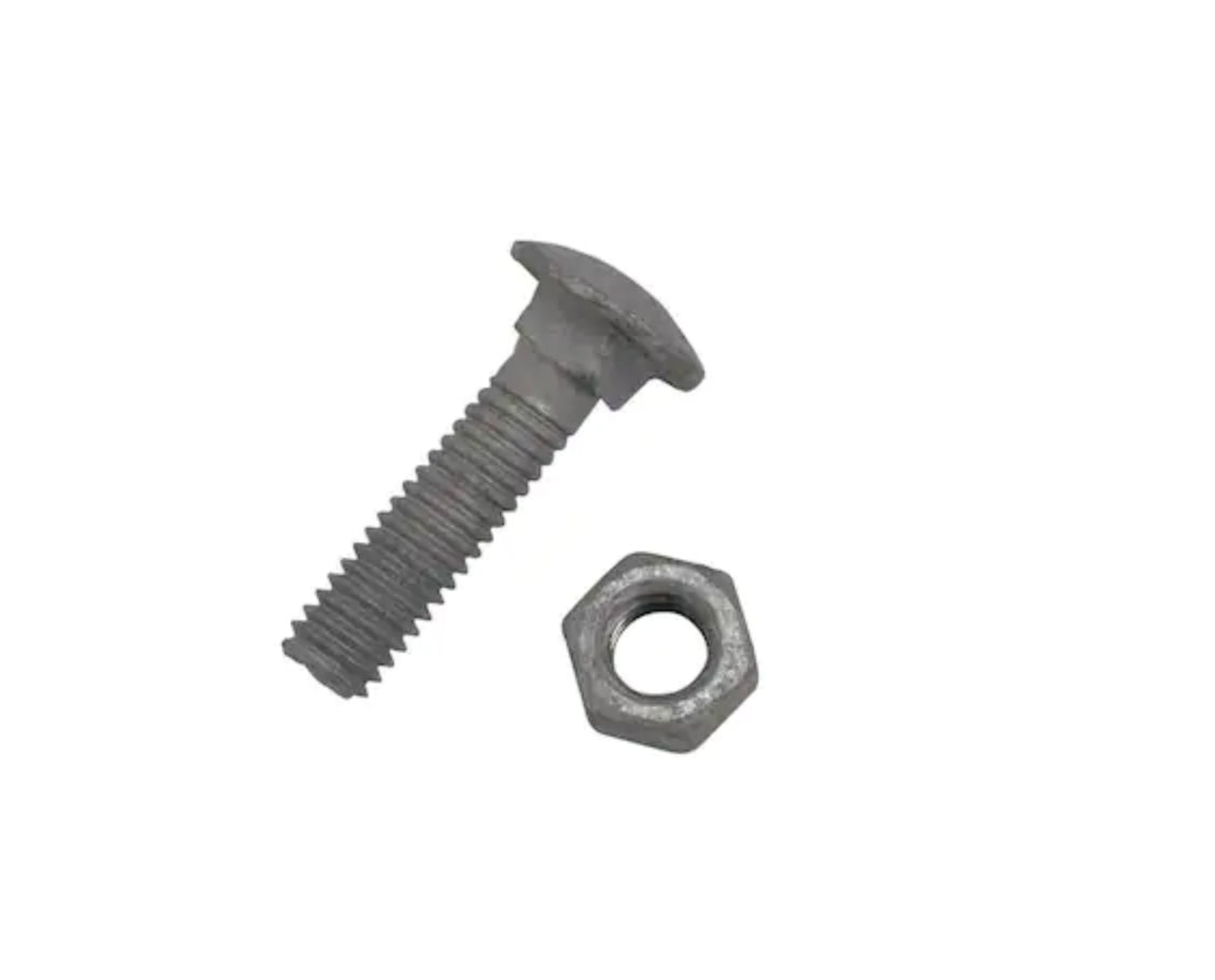 Carriage Bolts w/ nut Industrial Galvanized Chain Link 5/16” x 1 1/4”