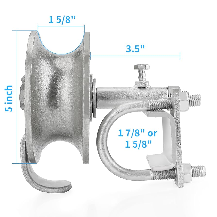 5 Inch SAFE-T Rear Wheel for Pipe Track with Bracket Assembly