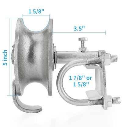 5 Inch SAFE-T Rear Wheel for Pipe Track with Bracket Assembly