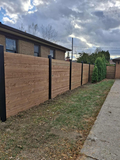 73" x  1" Aluminum U-Channel Black - Horizontal Style Fence