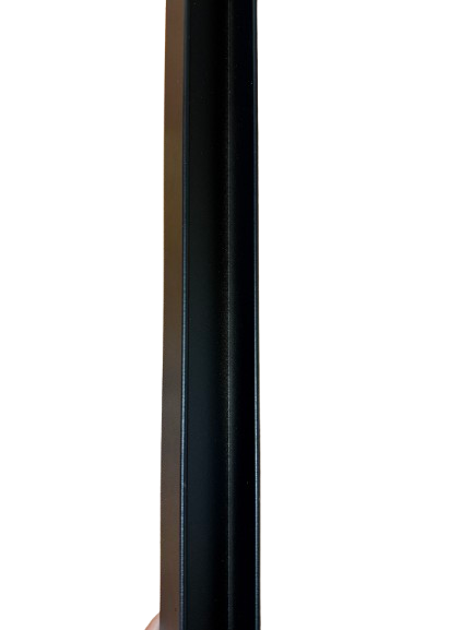 73" x  1" Aluminum U-Channel Black - Horizontal Style Fence