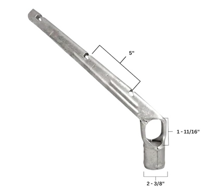 Barbed Wire Arm 45 Degree Industrial Galvanized Metal
