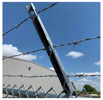 Barbed Wire Arm 45 Degree Industrial Galvanized Metal